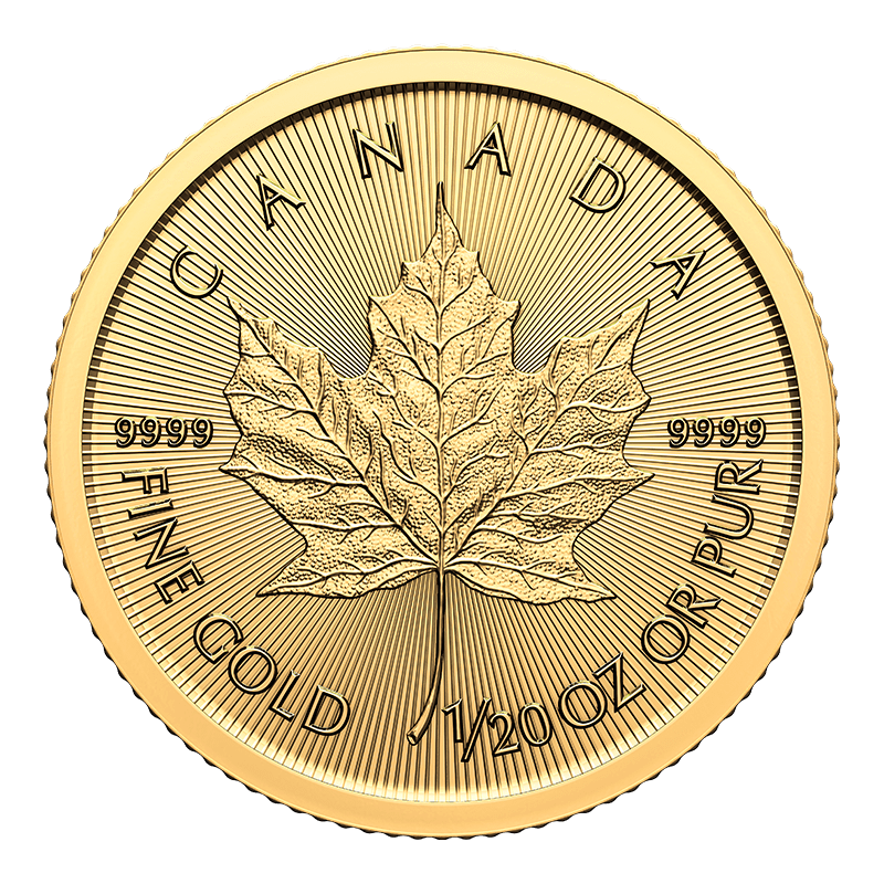 Image pour Pièce Feuille d’érable en or de 1/20 oz (2024) à partir de Métaux précieux TD